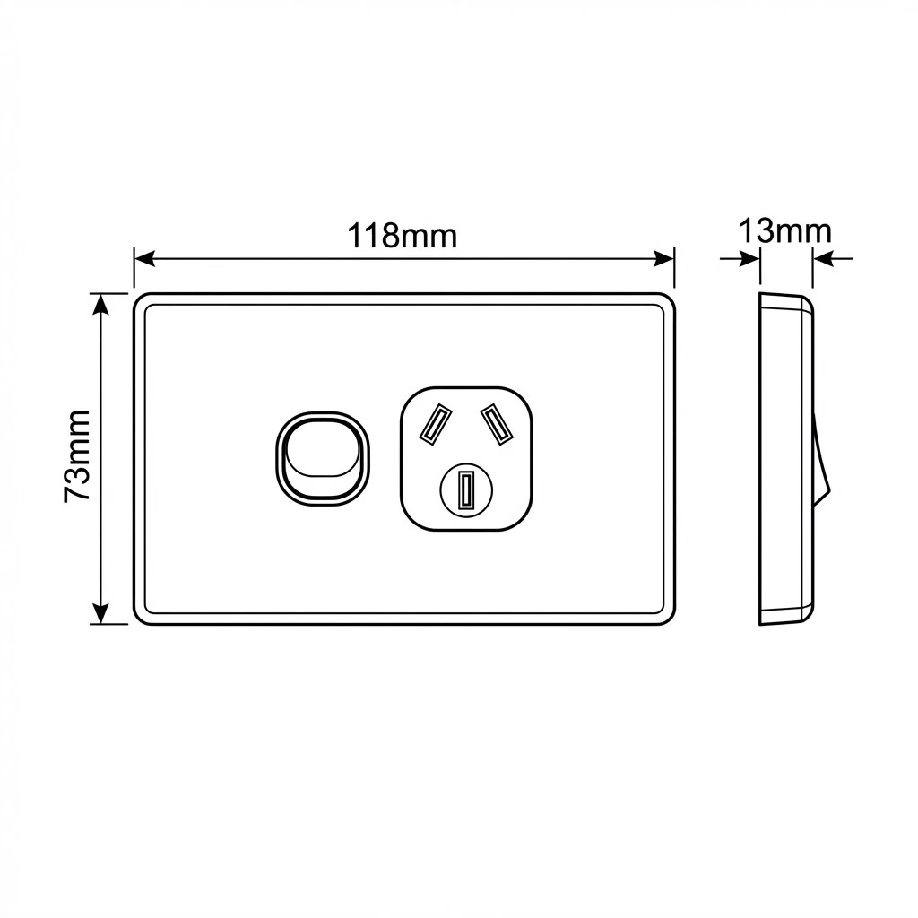 Classic Single GPO 250V 10A Switches Sockets 10 Pack