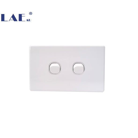 10A 250V 2 Gang Wall Light Switch 10 Pack