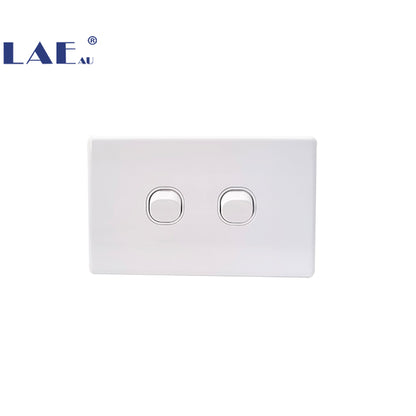 10A 250V 2 Gang Wall Light Switch 10 Pack