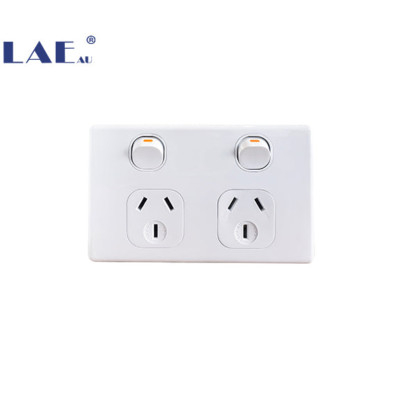 Classic Double GPO 250V 10A Switches Sockets 10 Pack