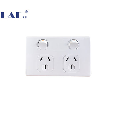 Classic Double GPO 250V 10A Switches Sockets 10 Pack