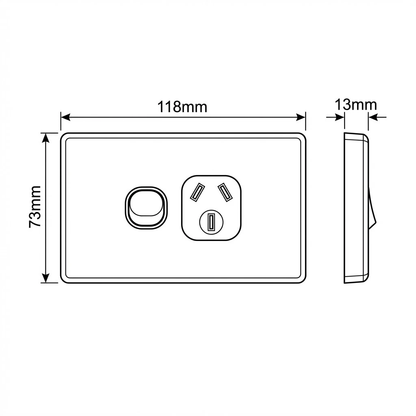 Classic Single GPO 250V 10A Switches Sockets 10 Pack